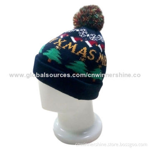 Headphone beanies with LED light shining when turned on making your festival more enjoyable